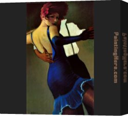 A Harvest Festival Canvas Paintings - Harvest Moon by Bill Brauer