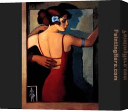 Mirror Canvas Paintings - Mirror Dance by Bill Brauer