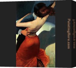 Dancer Canvas Paintings - Salsa Dancers by Bill Brauer