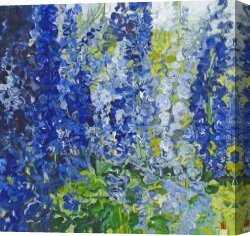 Bobbie Canvas Paintings - A Deep Quieting Blue by Bobbie Burgers