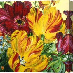 Profusion Canvas Paintings - Reckless Profusion by Bobbie Burgers