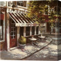 Wine Canvas Paintings - Wine Cafe by Brent Heighton