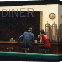 Evening Mood Canvas Paintings - Evening Rendezvous by Brent Lynch