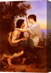 Idylle Canvas Paintings - Idylle by Camille Felix Bellanger