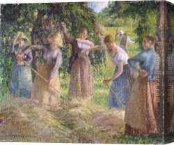 A Harvest Festival Canvas Paintings - Hay Harvest at Eragny by Camille Pissarro
