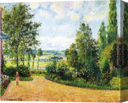 Camille Canvas Paintings - Jardin Mirbeau aux Damps by Camille Pissarro