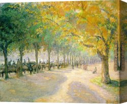 Wivenhoe Park Essex Canvas Paintings - Pissarro Hyde Park by Camille Pissarro