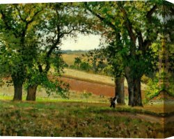 Flowering Apple Tree Branch Canvas Paintings - The Chestnut Trees at Osny by Camille Pissarro