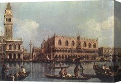 Basilica Di San Marco Canvas Paintings - View of the Bacino di San Marco by Canaletto