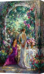 Sunday Afternoon on The Island of La Grande Jatte Canvas Paintings - AFTERNOON TEA by Cao Yong