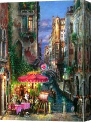 Umbrellas Canvas Paintings - cao yong Red Umbrella by Cao Yong