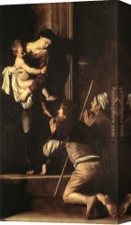 Madonna Canvas Paintings - Madonna di Loreto by Caravaggio