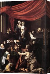 Rosary Canvas Paintings - Madonna of the Rosary by Caravaggio