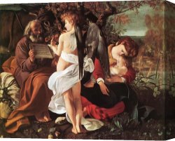 A Hunter at Rest in The Woods Canvas Paintings - Rest on Flight to Egypt by Caravaggio