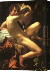 Baptist Canvas Paintings - St. John the Baptist by Caravaggio