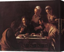 Picture of The Last Supper II Canvas Paintings - Supper at Emmaus by Caravaggio