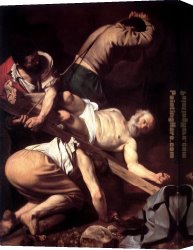 Peter Von Cornelius Canvas Paintings - The Crucifixion of Saint Peter by Caravaggio