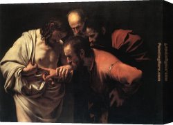 Thomas Canvas Paintings - The Incredulity of Saint Thomas by Caravaggio