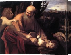 Sacrifice Canvas Paintings - The Sacrifice of Isaac by Caravaggio