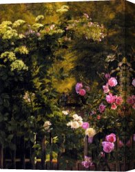 Heart of The Rose Canvas Paintings - The Rose Garden by Carl Fredrik Aagard