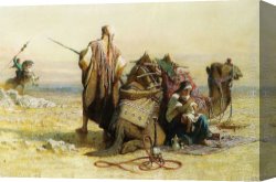 Deserted Canvas Paintings - Danger in the Desert by Carl Haag