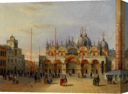 Basilica Di San Marco Canvas Paintings - San Marco Venice by Carlo Grubacs