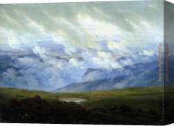 Friedrich Canvas Paintings - Drifting Clouds by Caspar David Friedrich