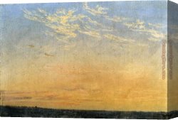 Caspar Canvas Paintings - Evening 1824 by Caspar David Friedrich