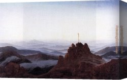 Friedrich Canvas Paintings - Morning in the Riesengebirge by Caspar David Friedrich