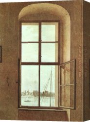Painter in His Studio Canvas Paintings - View from the Painter's Studio by Caspar David Friedrich