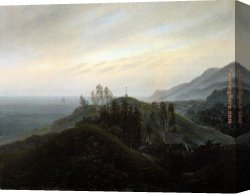 Friedrich Canvas Paintings - View of the Baltic by Caspar David Friedrich