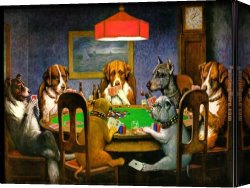 Friends Canvas Paintings - A Friend in Need by Cassius Marcellus Coolidge