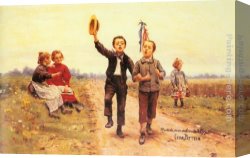 Celebration Canvas Paintings - Country Celebrations by Cesar Pattein