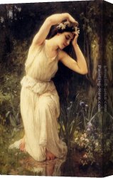 Charles Canvas Paintings - A Nymph In The Forest by Charles Amable Lenoir