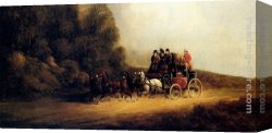 London Canvas Paintings - The London to Bath Royal Mail by Charles Cooper Henderson