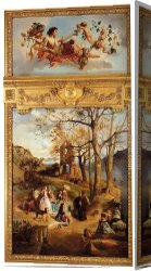 Allegory Canvas Paintings - Allegory Of Winter The Goddess Diana Surrounded By Putti by Charles Diodore Rahoult