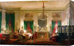 Charles Canvas Paintings - Salon of Princess Mathilde Bonaparte Rue de Courcelles, Paris by Charles Giraud