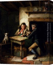 Card Canvas Paintings - The Card Players by Charles Hunt