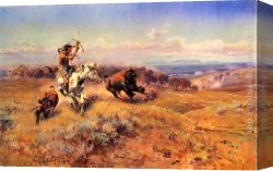 Charles Canvas Paintings - Horse of the Hunter by Charles Marion Russell