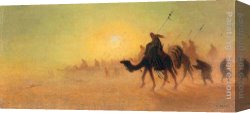 Deserted Canvas Paintings - Crossing the Desert by Charles Theodore Frere