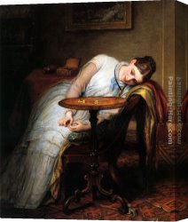 Charles Canvas Paintings - Hope Deferred, And Hopes And Fears That Kindle Hope by Charles West Cope