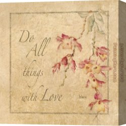Floral Canvas Paintings - Floral Sentiments IV by Cheri Blum