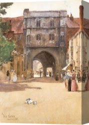 Gateway Canvas Paintings - Gateway at Canterbury by childe hassam