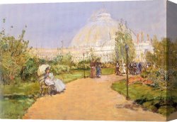 Building Canvas Paintings - Horticultural Building by childe hassam