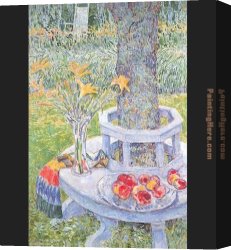 East Bergholt Rectory Canvas Paintings - Mrs. Hassams Garden at East Hampton by childe hassam