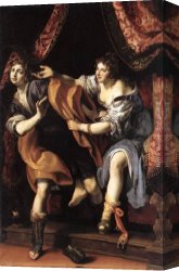 Wife Canvas Paintings - Joseph and Potiphar's Wife by Cigoli