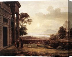 Genesis The Fall And Expulsion From Paradise The Expulsion Canvas Paintings - The Expulsion of Hagar by Claude Lorrain