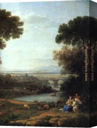 A Hunter at Rest in The Woods Canvas Paintings - The Rest on the Flight into Egypt by Claude Lorrain