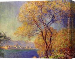 Irises in Monets Garden Canvas Paintings - Antibes Seen from the Salis Gardens 1 by Claude Monet