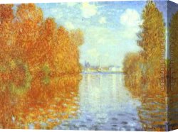 Autumn Canvas Paintings - Autumn at Argenteuil by Claude Monet